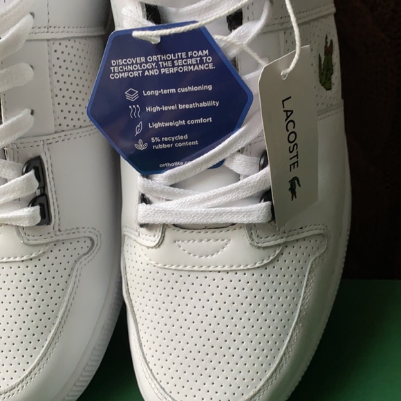 Men’s Lacoste sneakers.NWT.White with black details - Picture 3 of 7